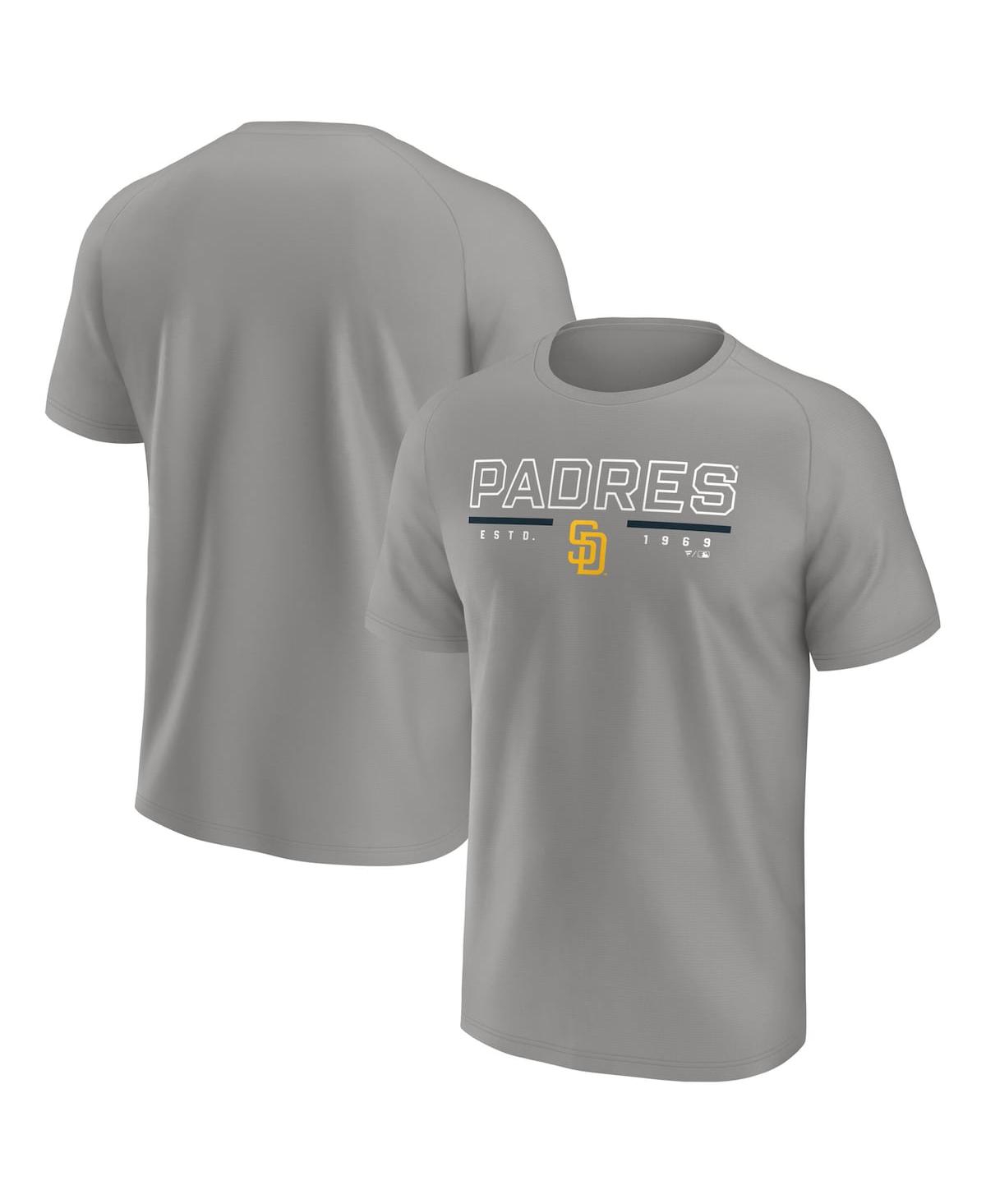 Fanatics Men's Gray San Diego Padres Raglan T-shirt In Gray
