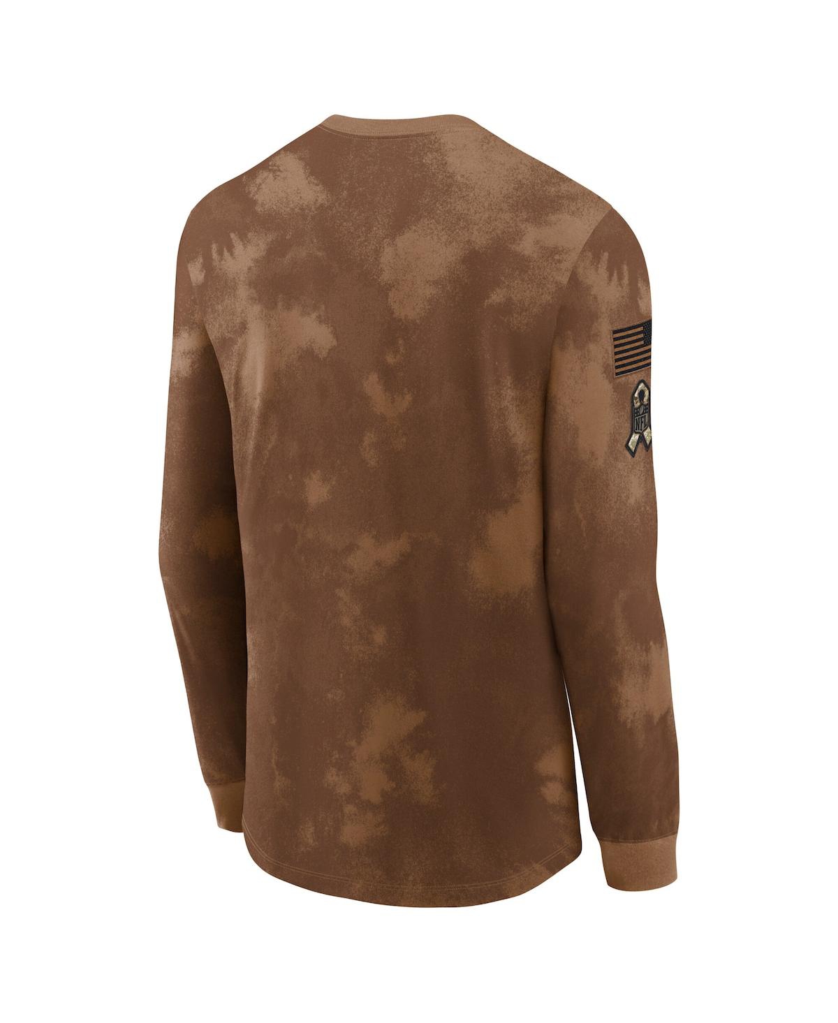 Nike Men's Brown Baltimore Ravens Salute To Service Long Sleeve T-shirt In Brown