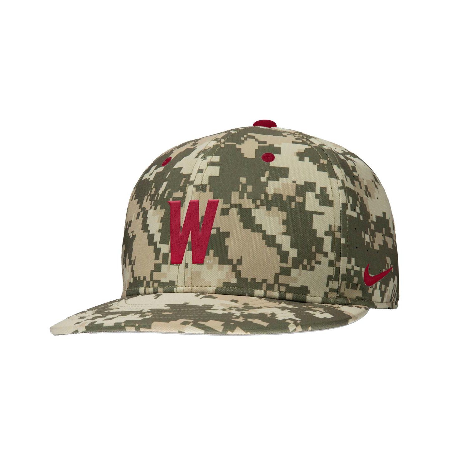Мужская кепка Nike Digital Camo Washington State Cougars On-Field Baseball Performance Fitted Hat — фото 1