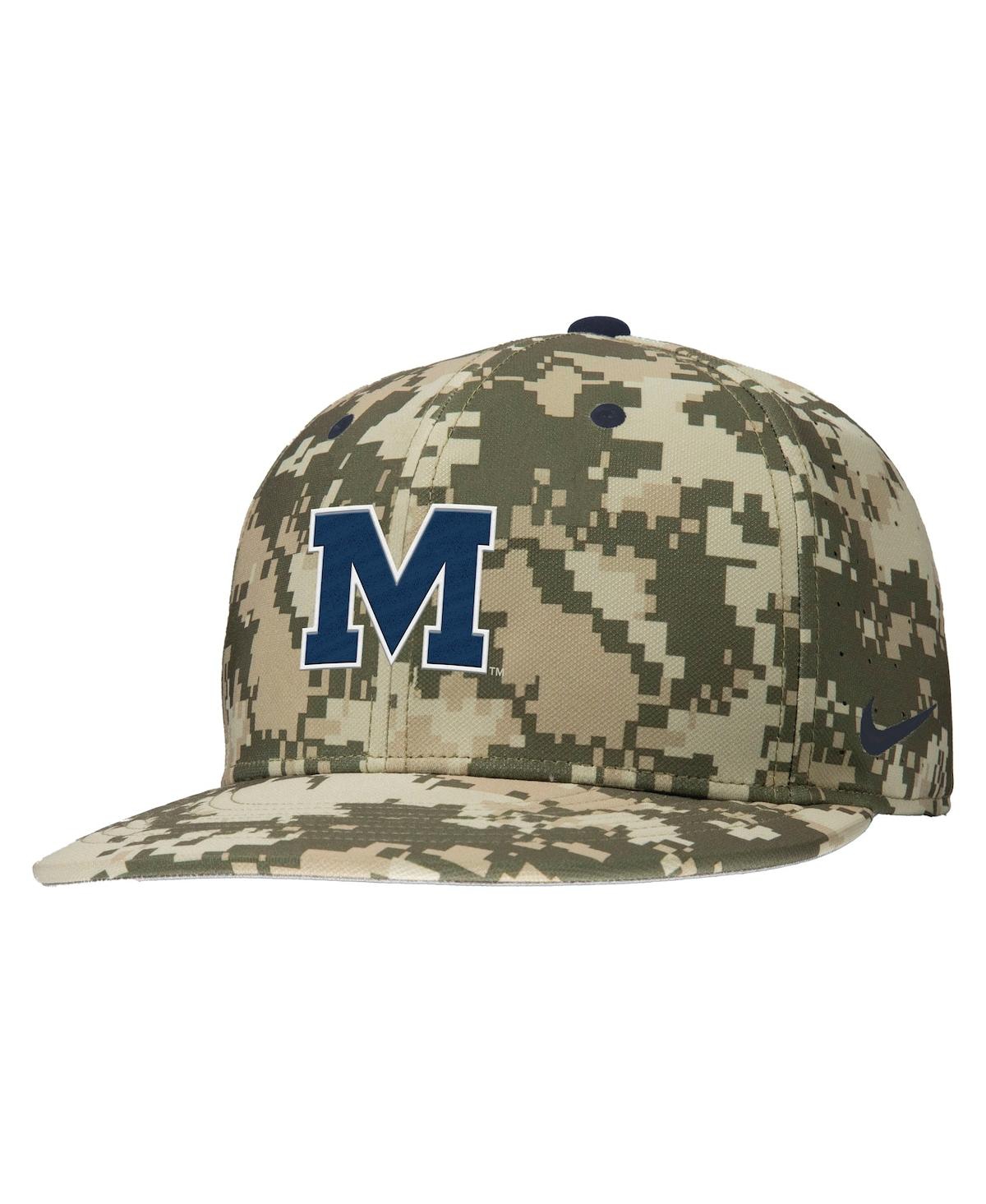 Nike Men's Digital Camo Ole Miss Rebels On-field Baseball Performance Fitted Hat In Camo
