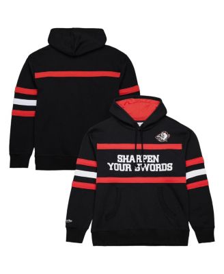 Mitchell & Ness - Men's Black Buffalo Sabres Head Coach Slogan Pullover Hoodie