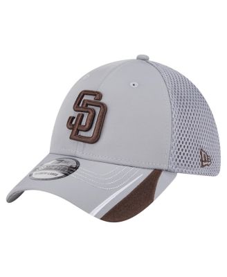 New Era - Men's Gray San Diego Padres Linear 39thirty Flex-fit Hat