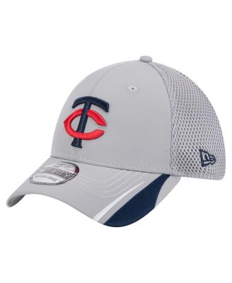 New Era - Men's Gray Minnesota Twins Linear 39thirty Flex-fit Hat