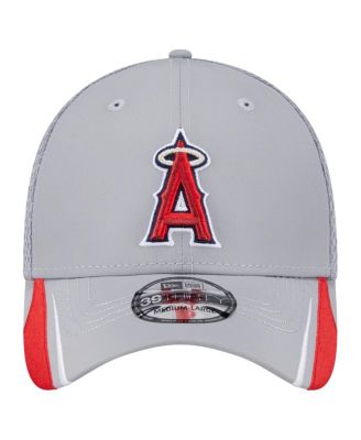Men's Gray Los Angeles Angels Linear 39Thirty Flex-Fit Hat