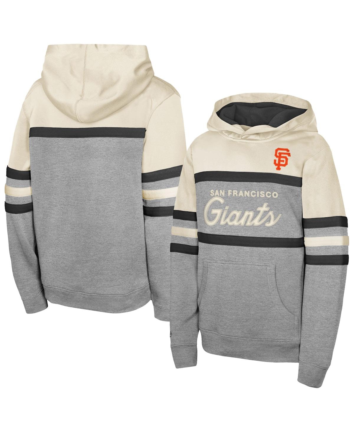 Mitchell & Ness Men's Cream San Francisco Giants Head Coach Pullover Hoodie In Cream
