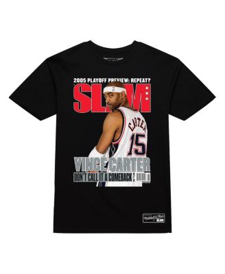 Men's and Women's Vince Carter Black New Jersey Nets Don't Call It A Comeback SLAM Cover T-Shirt