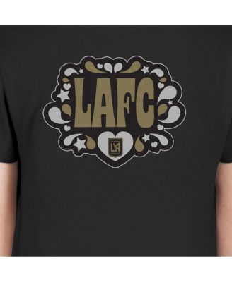 Big Girls Black LAFC Bubble Heart T-Shirt
