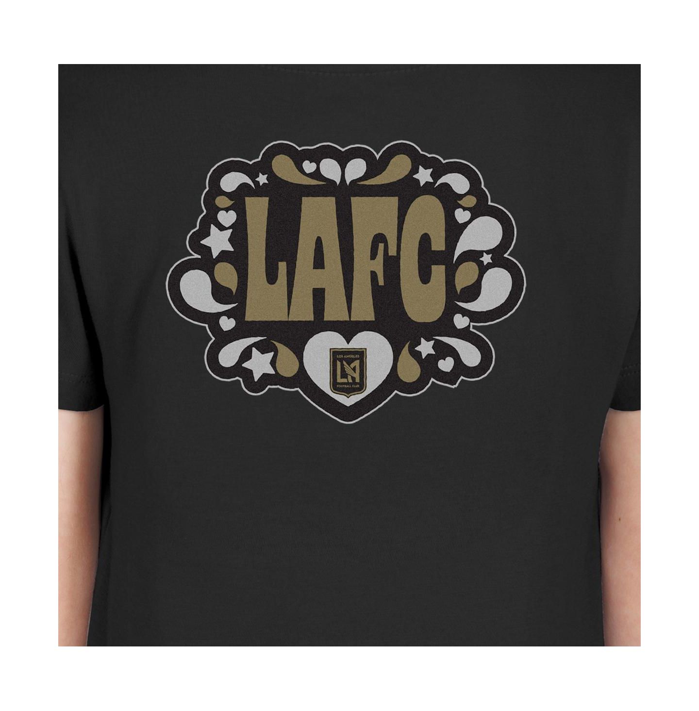 Футболка New Era Black Lafc Bubble Heart для девочек — фото 4