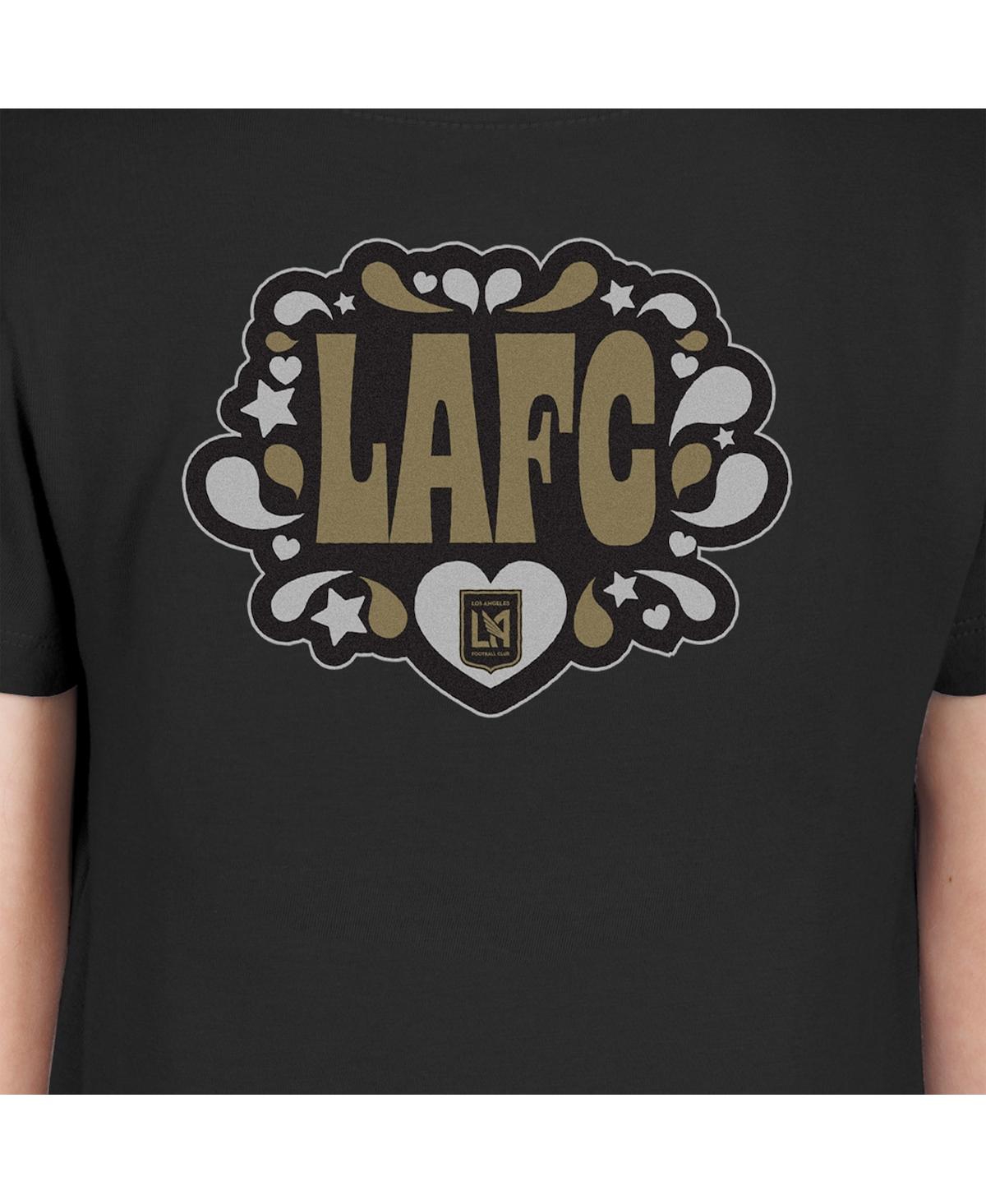 Shop New Era Big Girls Black Lafc Bubble Heart T-shirt