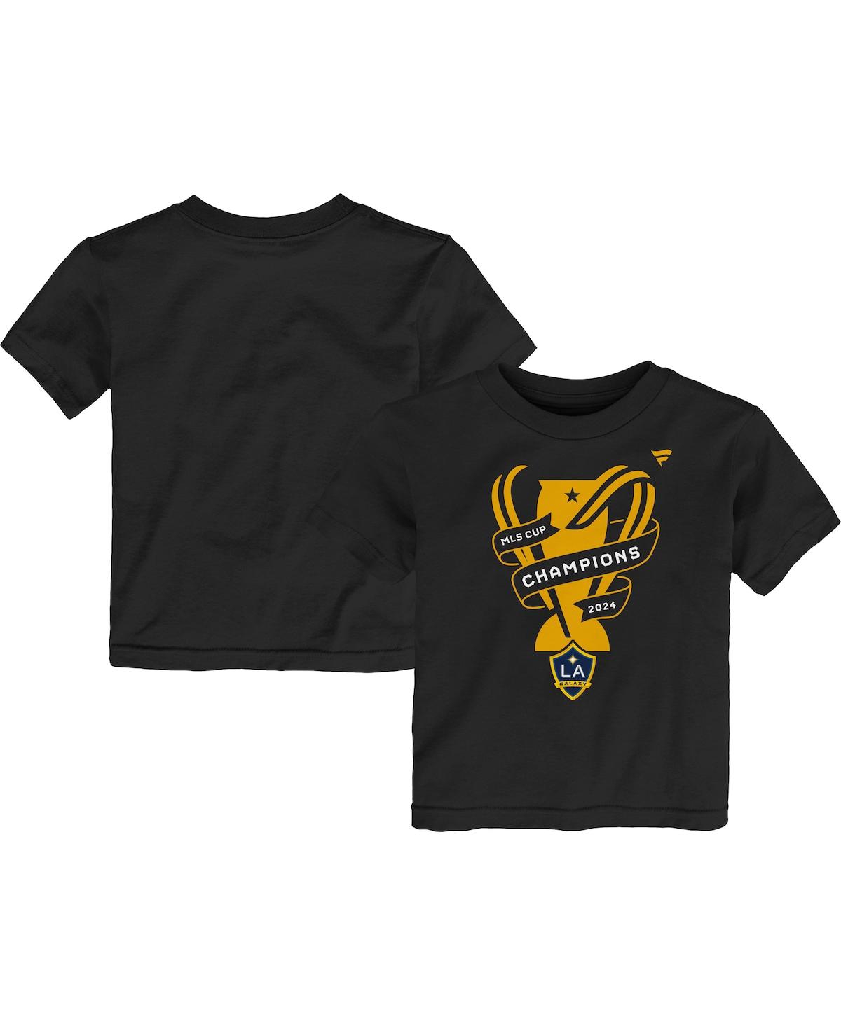 FANATICS TODDLER BLACK LA GALAXY 2024 MLS CUP CHAMPIONS LOCKER ROOM T-SHIRT 