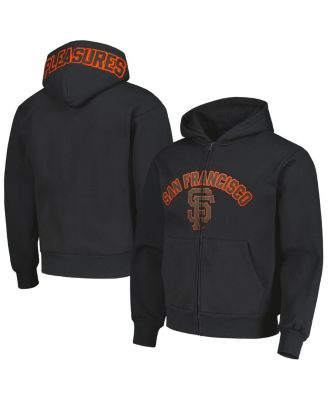 PLEASURES - Men's Black San Francisco Giants Opening Day Full-Zip Hoodie
