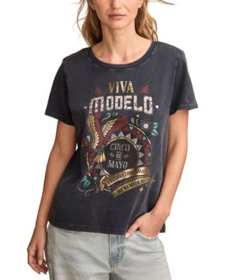 Lucky Brand - Women's Modelo Cinco De Mayo Graphic Classic Cotton Crewneck T-Shirt