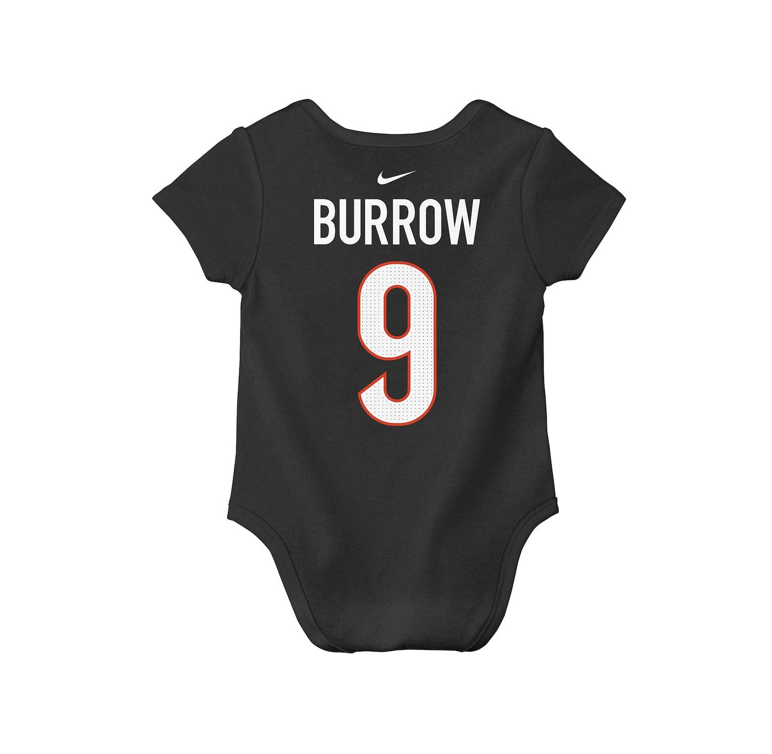 Baby Boys and Girls Joe Burrow Black Cincinnati Bengals Player Name & Number Bodysuit