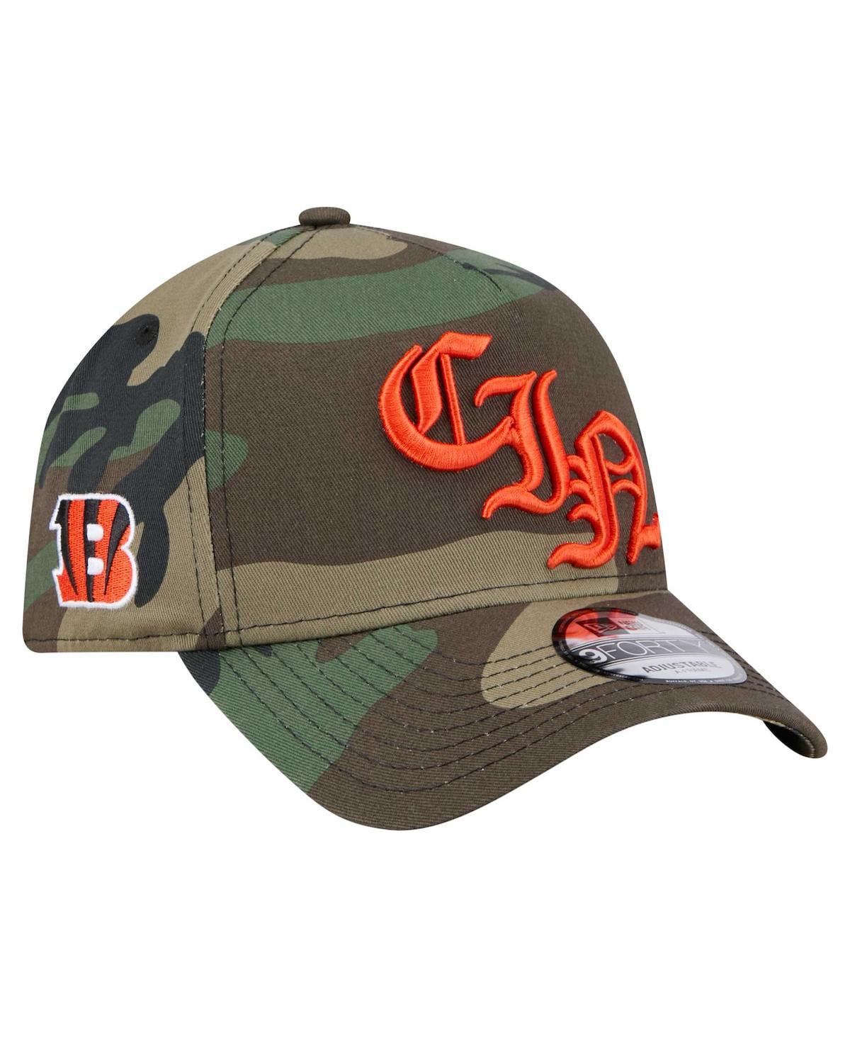 NEW ERA MEN'S CAMO CINCINNATI BENGALS MYSTIC CAMO A-FRAME 9FORTY ADJUSTABLE HAT 