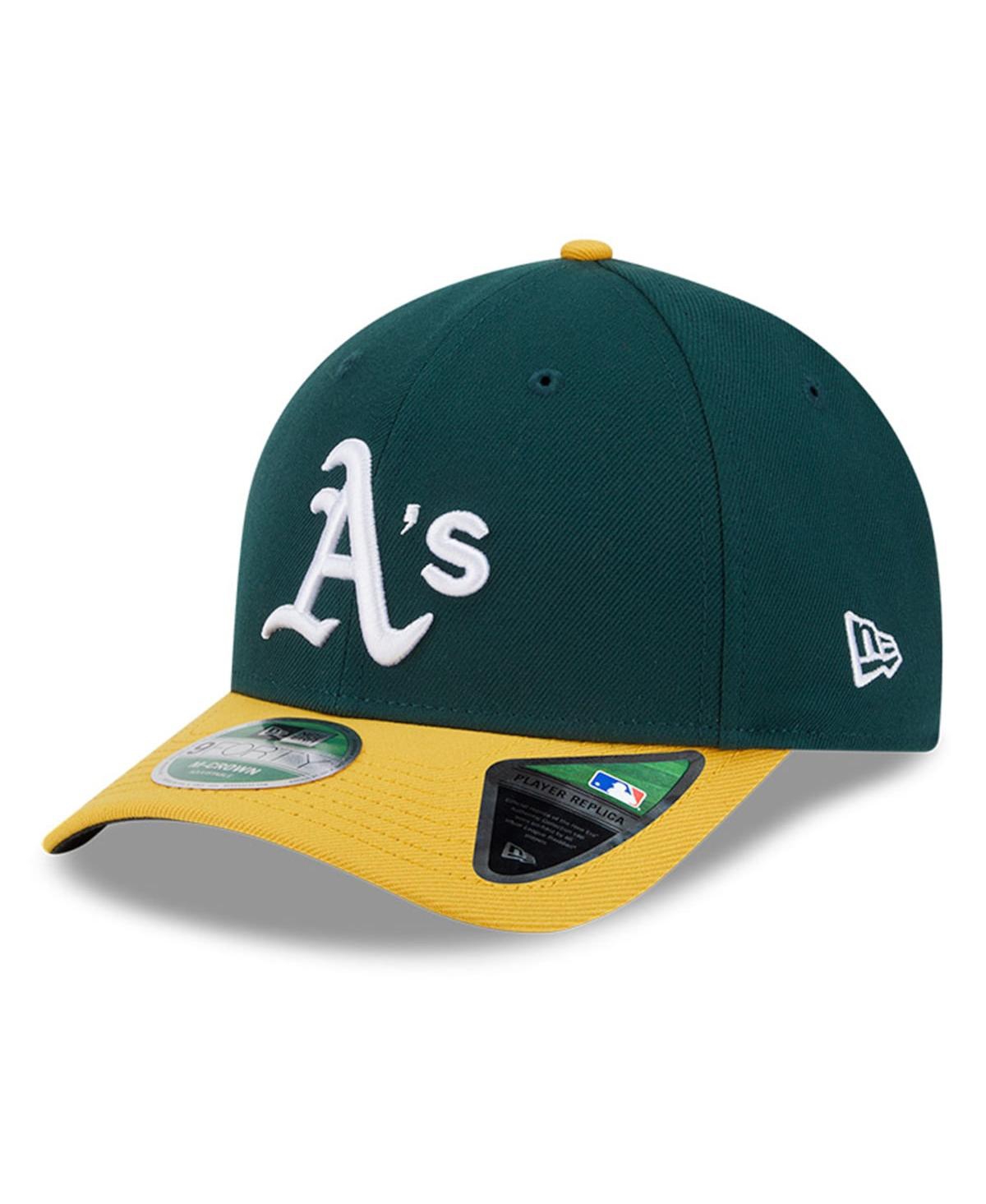 NEW ERA MEN'S GREEN/GOLD ATHLETICS PLAYER REPLICA 9FORTY ADJUSTABLE HAT 