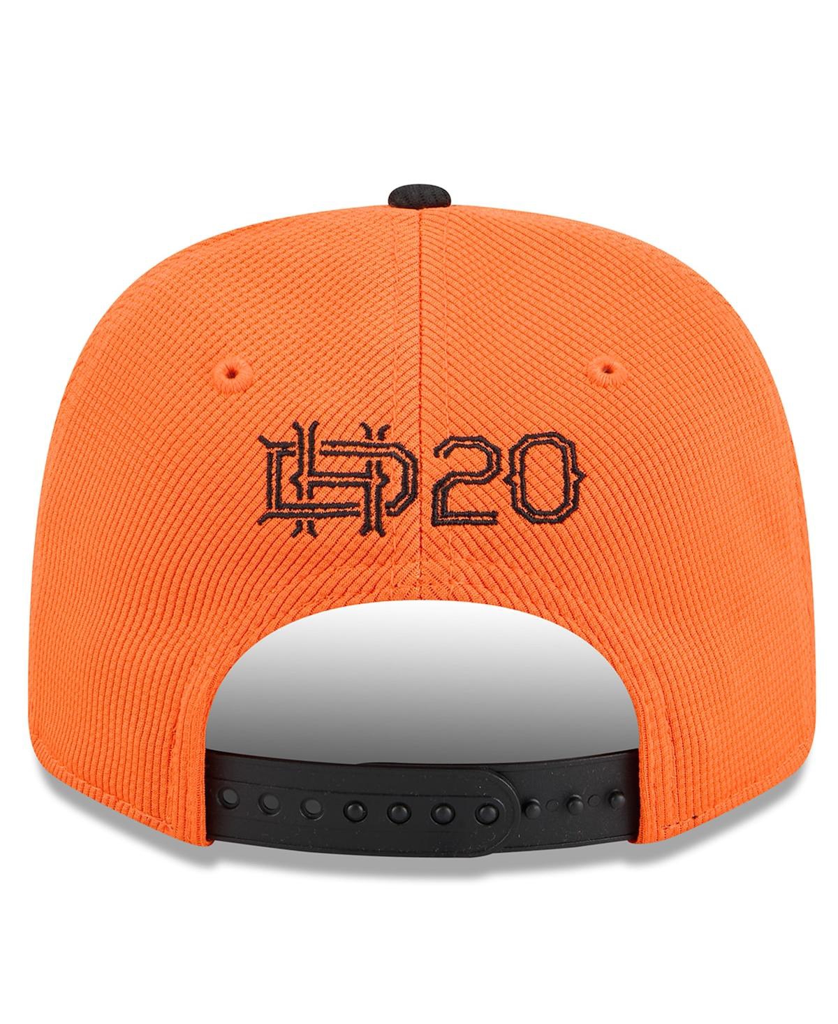 New Era Men's Orange/black Houston Dynamo Fc 2025 Jersey Hook 9seventy Stretch-snap Hat In Orange,black