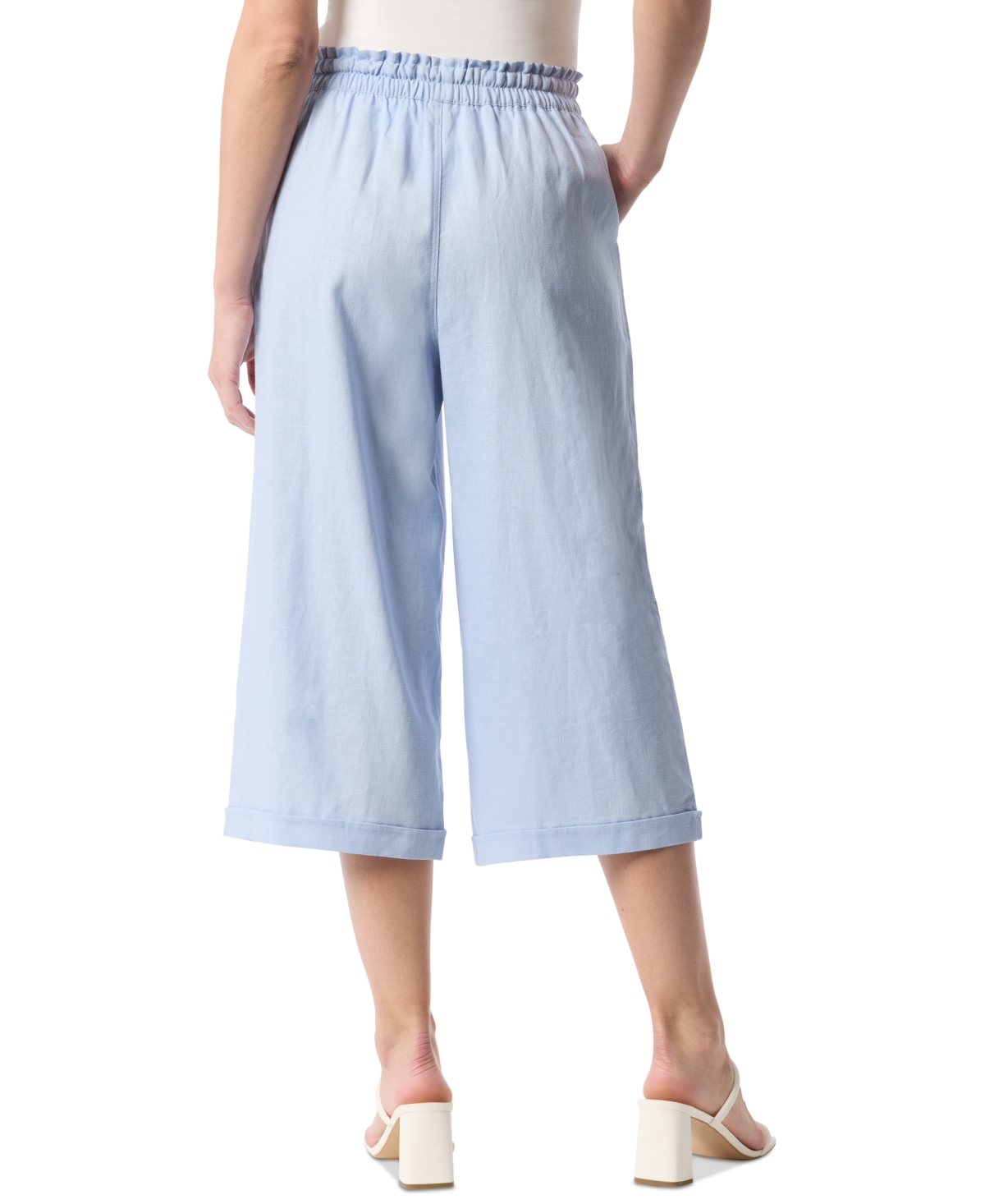 Gloria Vanderbilt Rainey Pull-on Wide-leg Cropped Pants In Dreamy Blue
