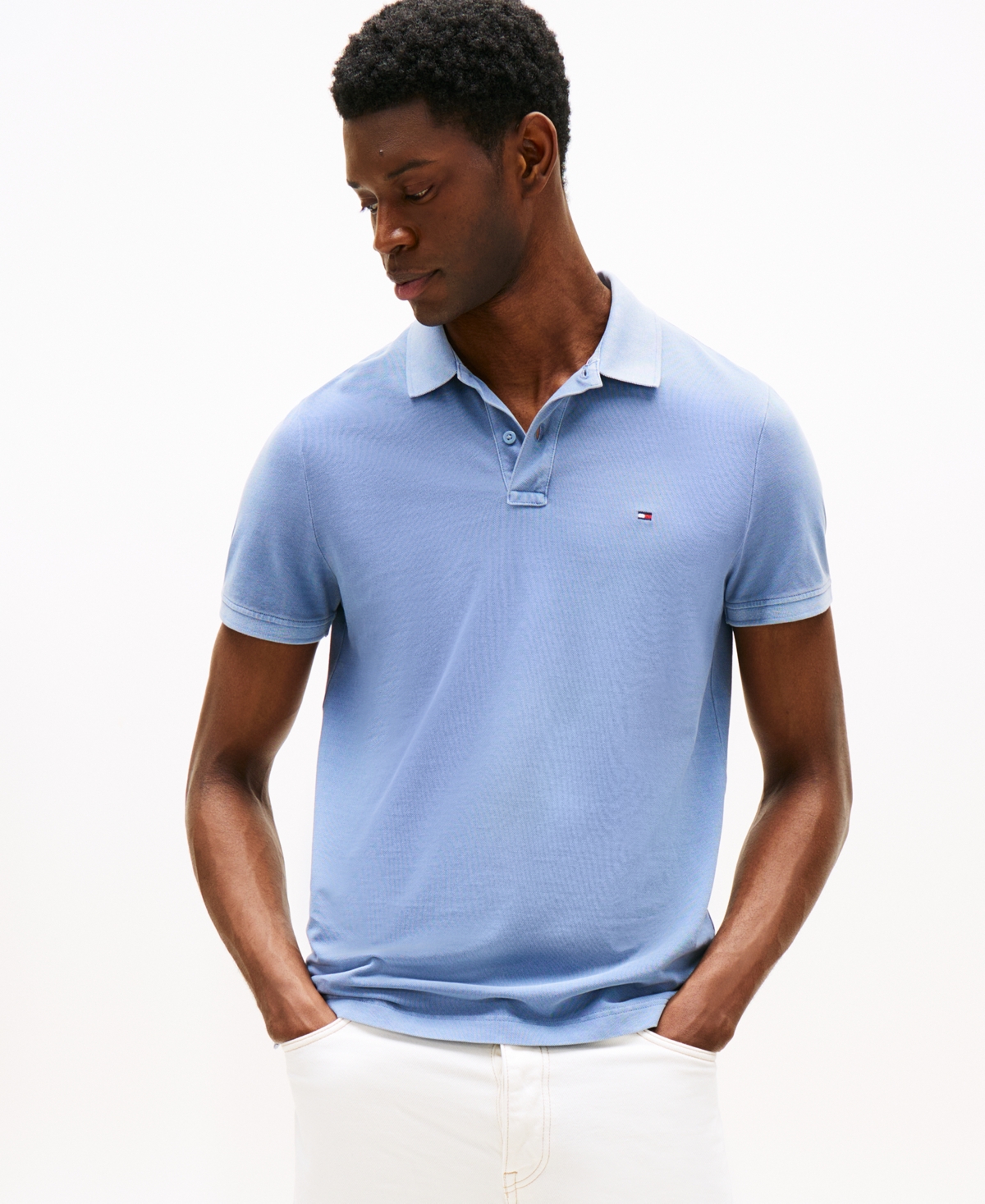 Tommy Hilfiger Men's 1985 Regular Fit Th Flex Polo Shirt In Blue