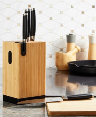 Leo Graphite 5-Piece Cutlery Block Set