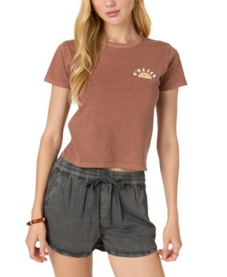 Juniors' Sunny Side Cotton Short-Sleeve T-Shirt