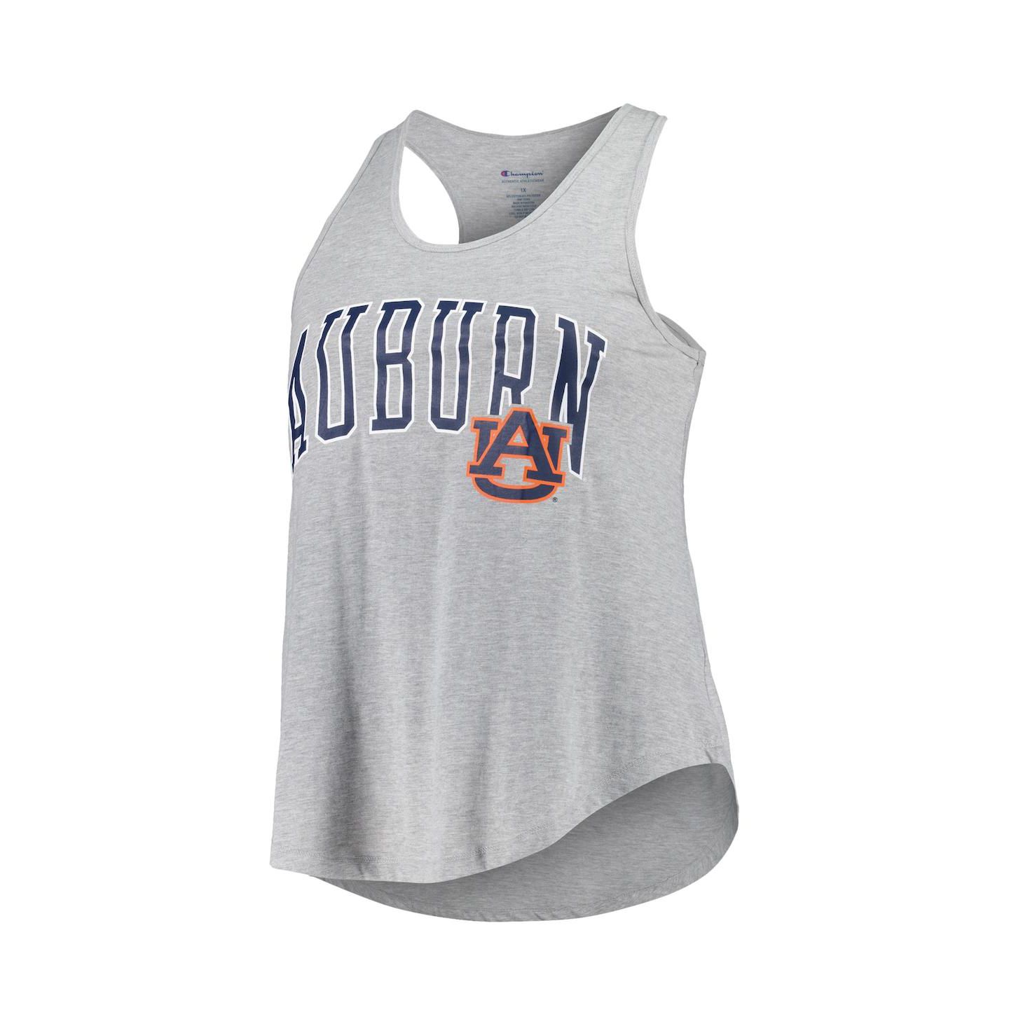 Женский топ Profile Heather Gray Auburn Tigers Arch Logo Racerback Scoop Neck — фото 2