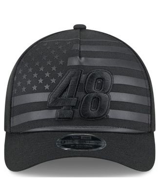 Men's Black Alex Bowman American Flag 9FORTY M-Crown A-Frame Adjustable Hat