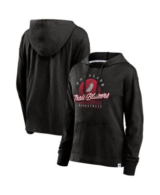 Fanatics - Women's Black Portland Trail Blazers Full Steam Slub Hoodie T-Shirt