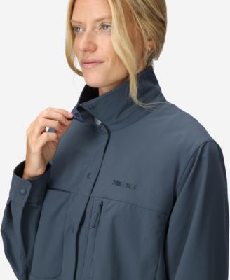(取寄) マーモット レディース オーバーシャツ Marmot women AirExchange SolarShield Overshirt Claystone Marmot Women's Air Exchange UPF 40 Camp Collar Over Shirt