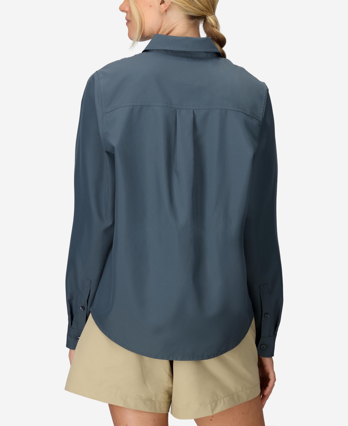 Marmot Women's Air Exchange Upf 40 Ls Classic Collar Shirt In Thunderhea