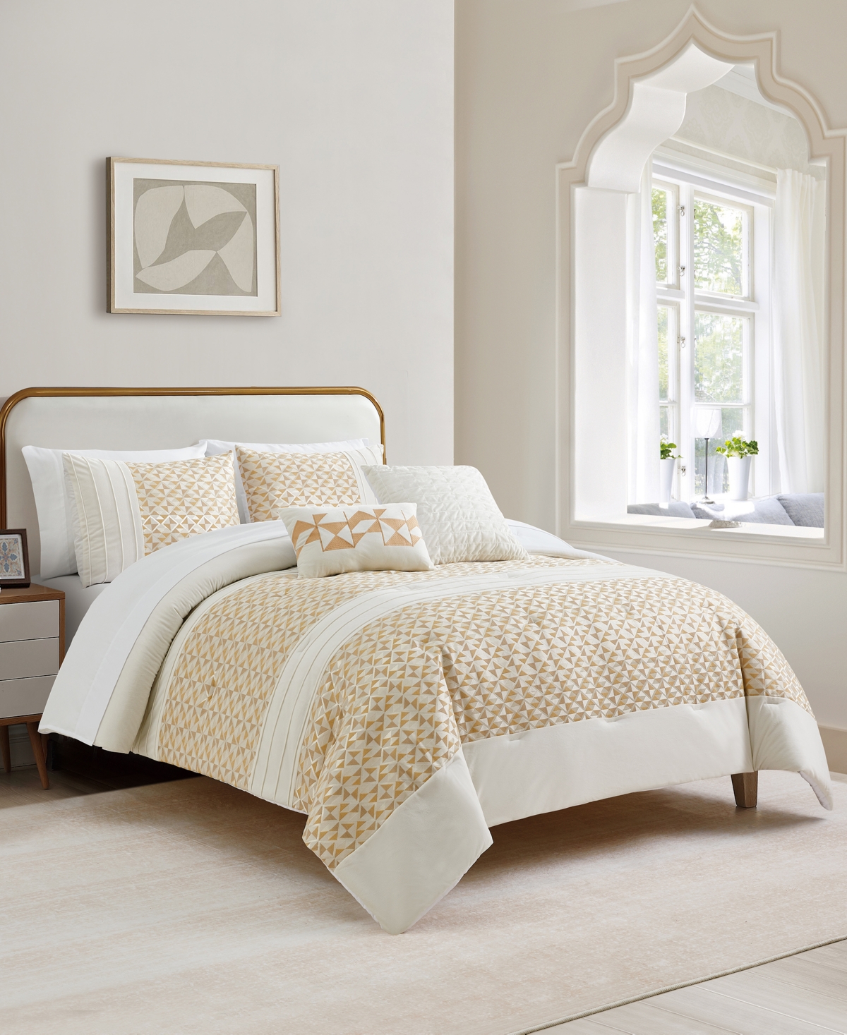 Sunham Neutral Dalton 9-pc. Comforter Set, California King In Neutral