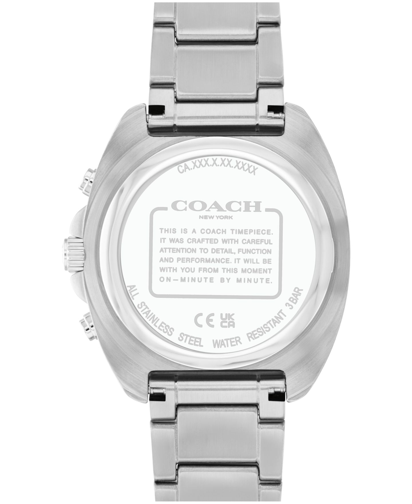 Мужские часы COACH Charter Silver Tone Stainless-Steel Bracelet Watch, 39mm — фото 3