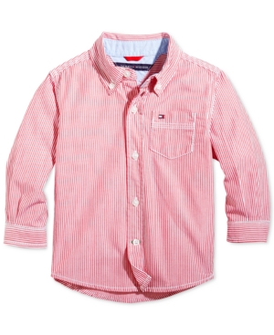 image of Tommy Hilfiger Baby Boys Button Down Stripe Shirt