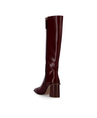 East Sleek Burgundy Leather Boots