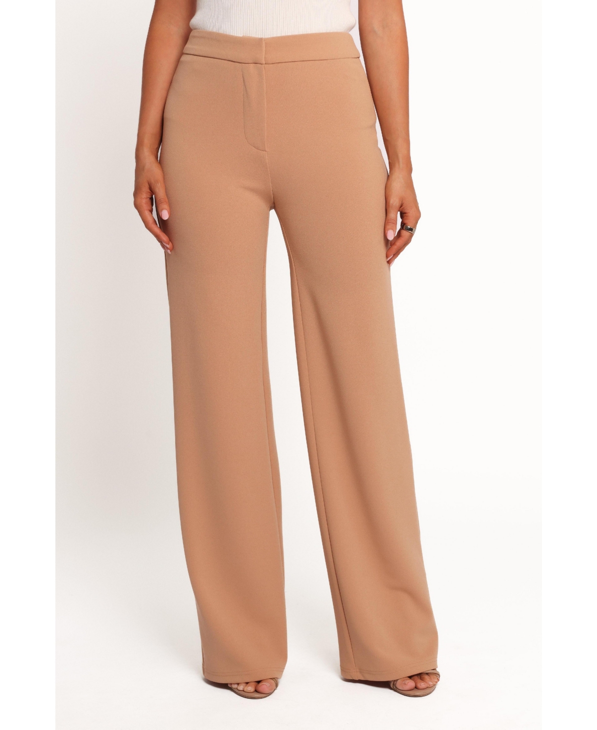 Women's Liora Flat Front Knit Pants - Brown