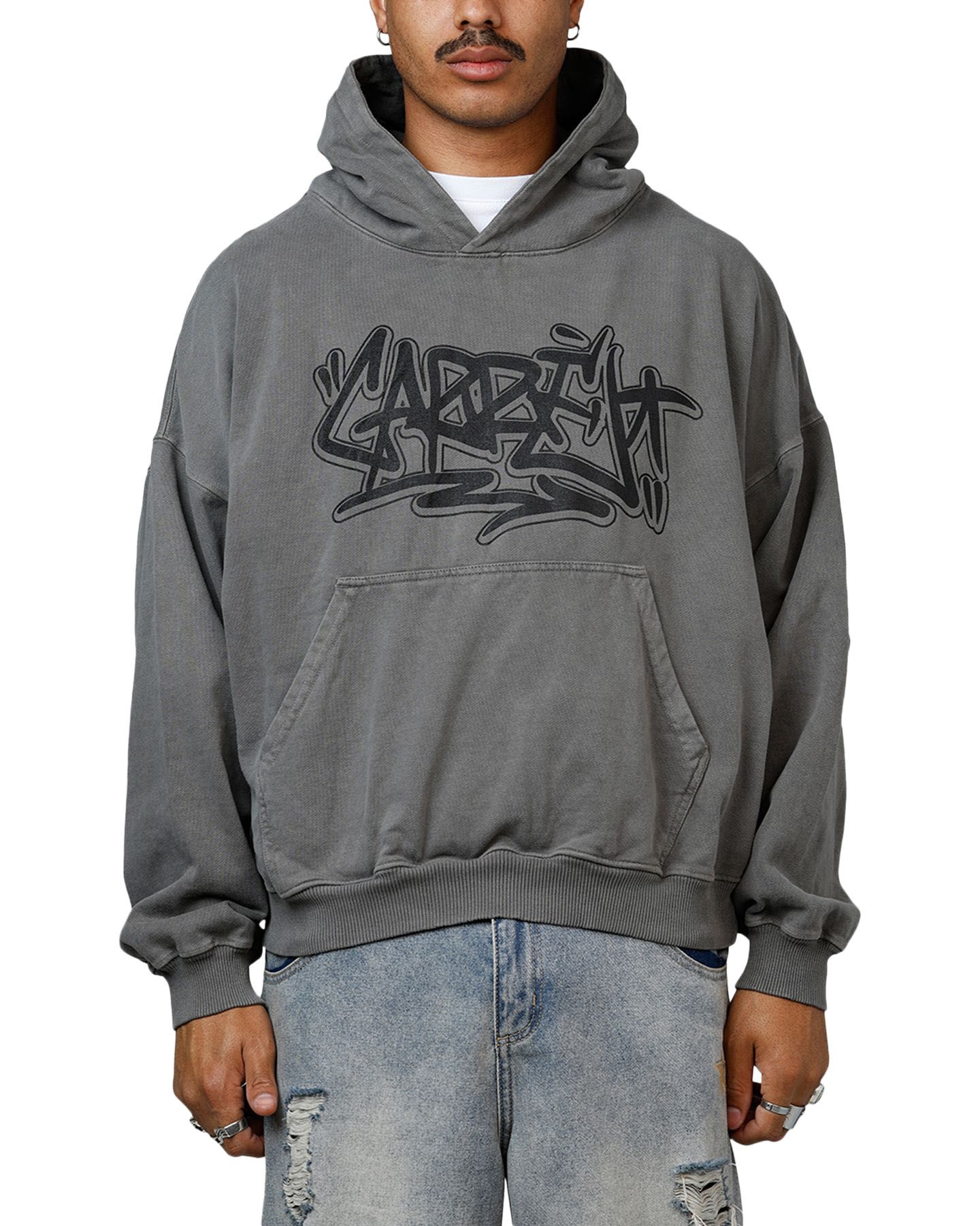 Мужское худи CARRE Tagged Sweatshirt - Washed Charcoal M, цвет: Потёртый угольный — фото 1