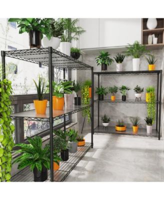 3 Tier Wire Shelving Unit, 1050 LBS NSF Height Adjustable Metal Garage Storage Shelves, Heavy Duty Storage Wire Rack Metal Shelves - Black