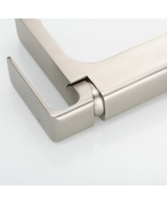 Waterfall Bathroom Faucet, 8" Widespread 2-Handle with Pop-Up Drain, Matte Black & Brushed Nickel Finish