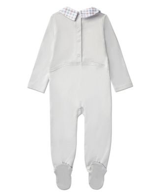 Baby Boys Plaid-Collar Rich Footie