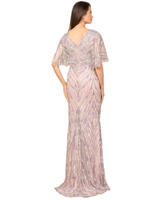 Women's Cape Sleeve Mermaid Gown