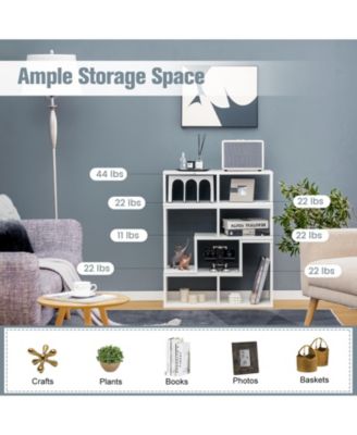 3 Pieces Adjustable TV Stand for TVs up to 65 Inch with Shelves