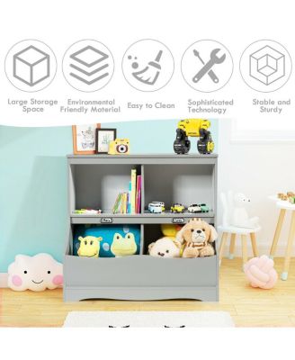 Kids Floor Cabinet Multi-Functional Bookcase