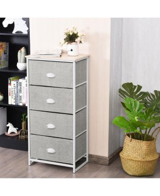 Chest Storage Tower Side Table Display Storage with 4 Drawers