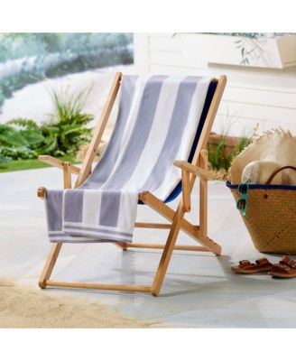 100% Cotton Velour Cabana Stripe 4-Pc. Beach Towel Set, 35" x 70"