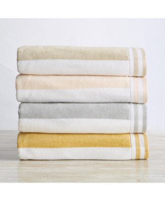100% Cotton Velour Cabana Stripe 4-Pc. Beach Towel Set, 35" x 70"