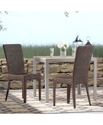 Streamdale Woven Wicker Outdoor Dining Chairs - Set of 2
