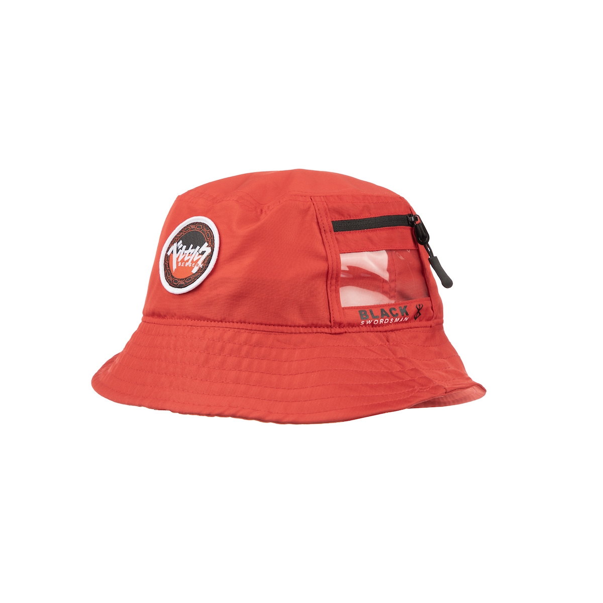 Men's Black Swordsman Red Bucket Hat-osfa - Black swordsman