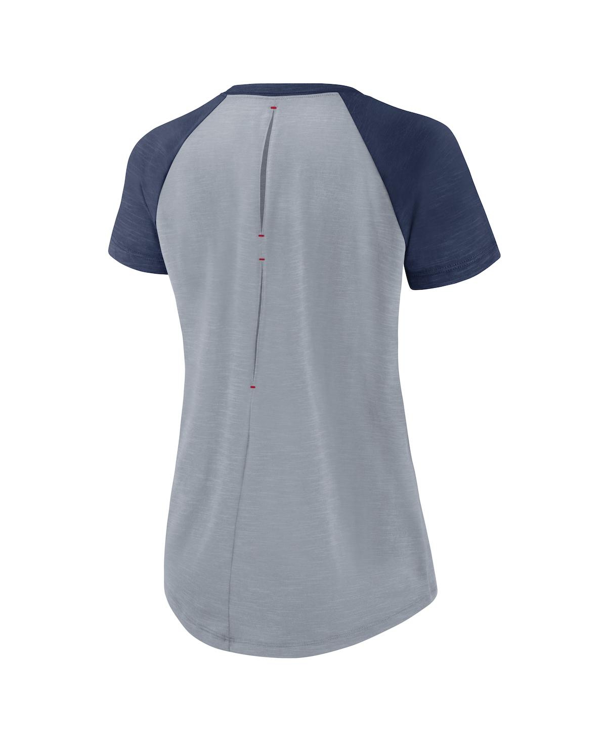 Nike Women's Heather Gray Los Angeles Angels Summer Breeze Raglan Fashion T-shirt In Heather Gray