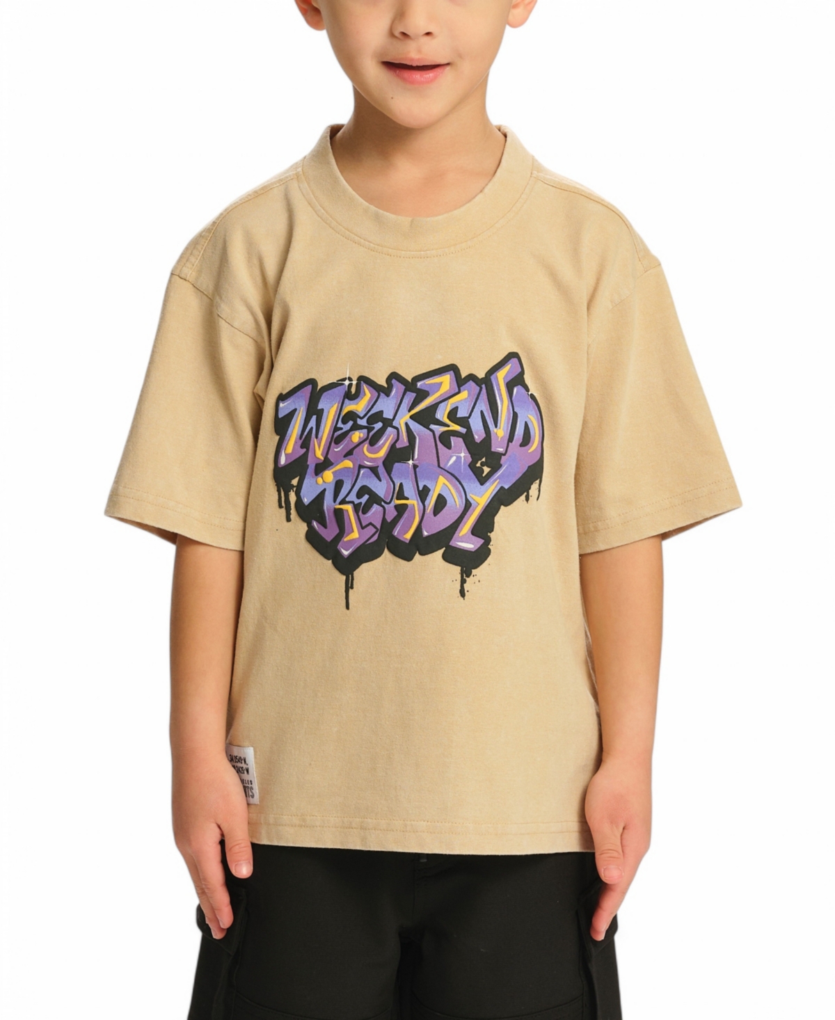 Sovereign Code Little And Big Boys Short Sleeve T-shirt In Irish Cream