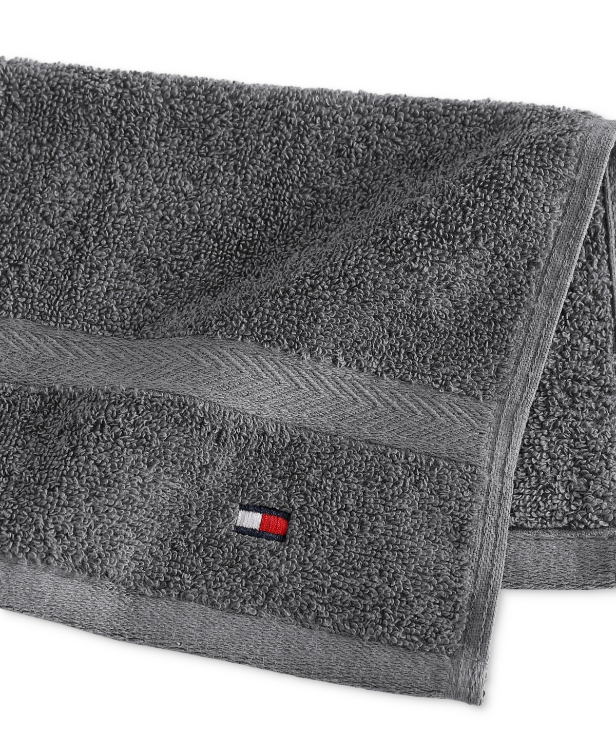 TOMMY HILFIGER HOME MODERN AMERICAN SOLID COTTON WASHCLOTH, 13" X 13" 