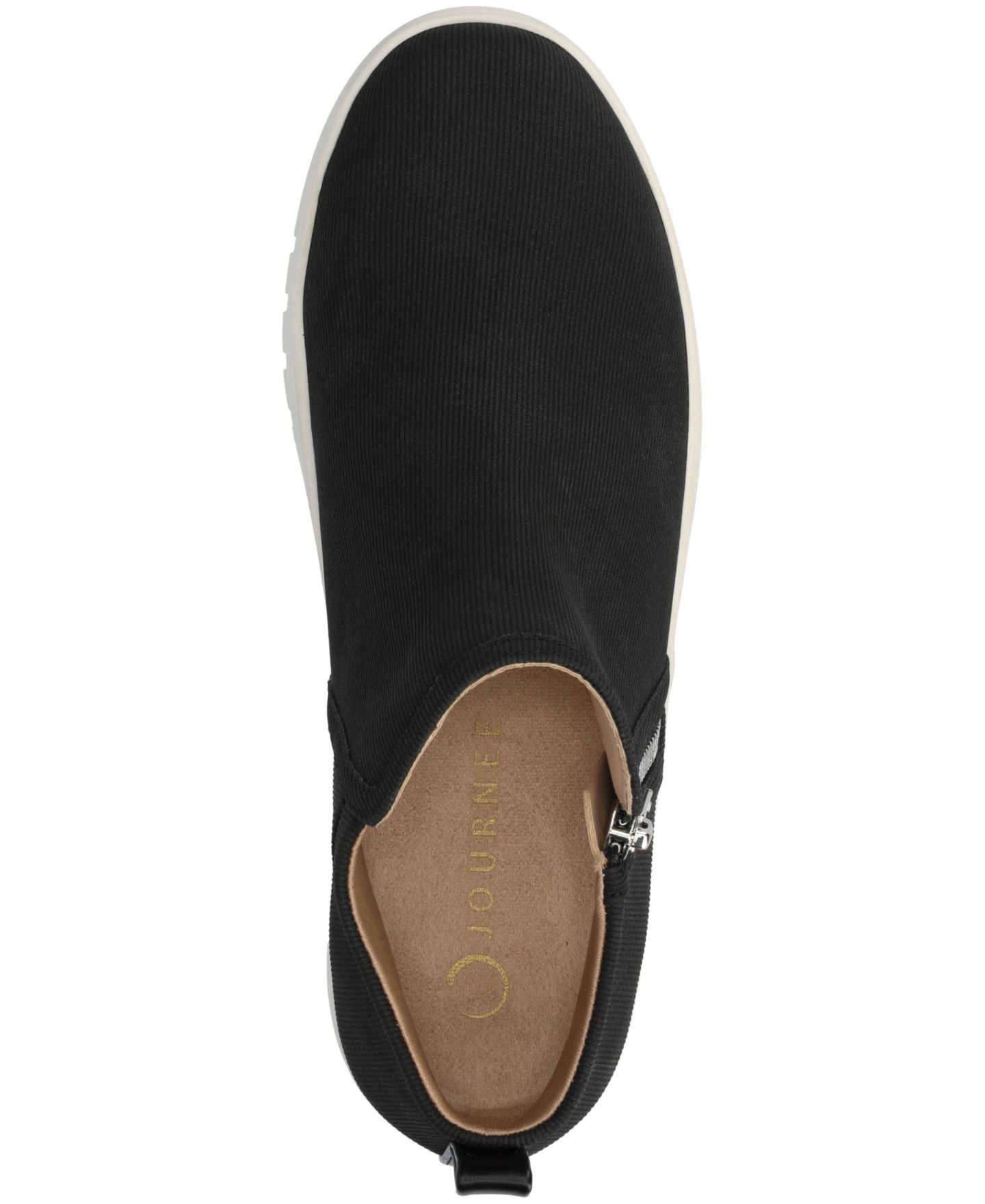 Женские кроссовки Journee Collection Alita Platform Slip On, цвет: Чёрный — фото 4